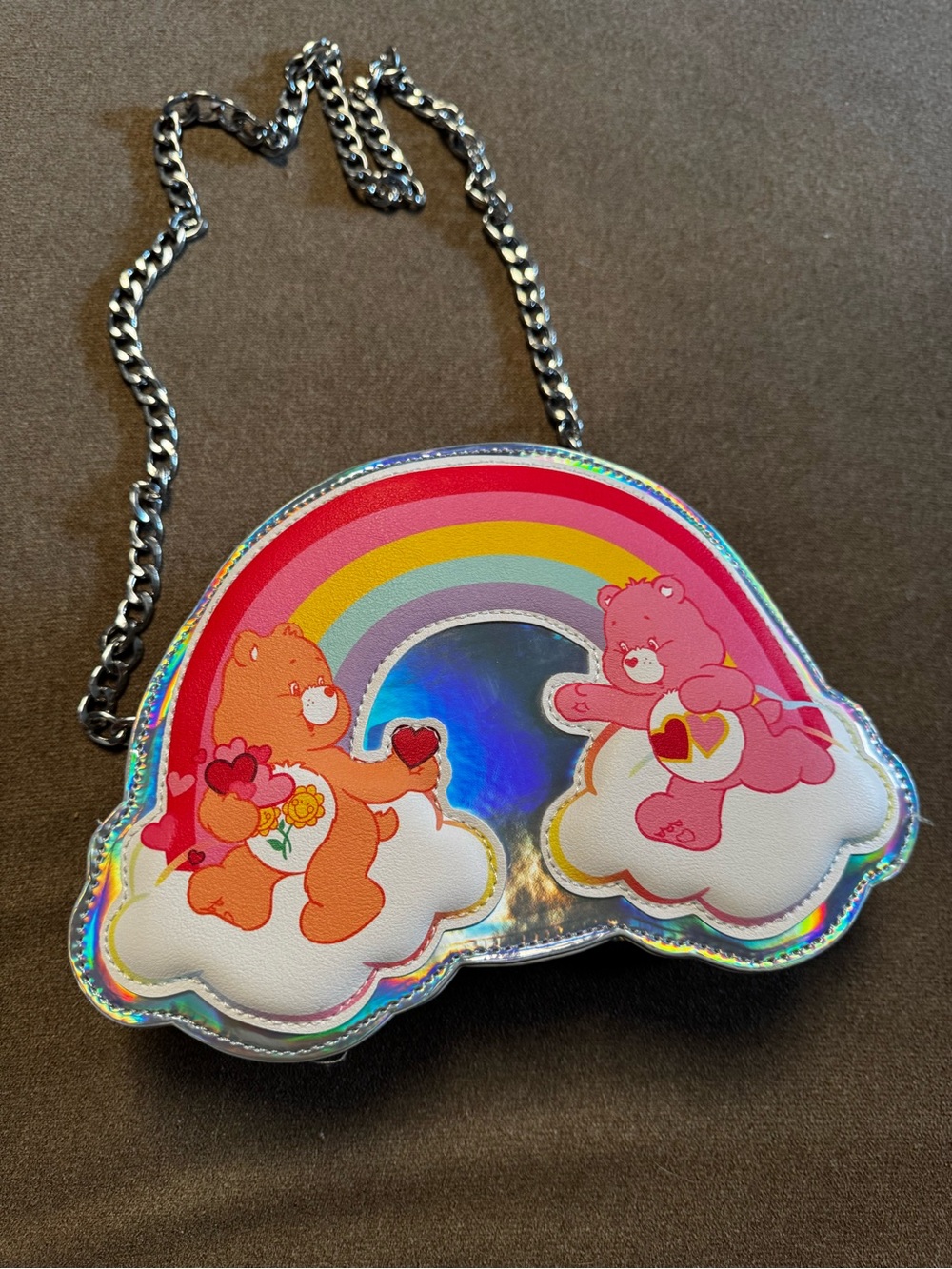 Kids Rainbow Care Bears Crossbody Bag - Pink & Multicolor